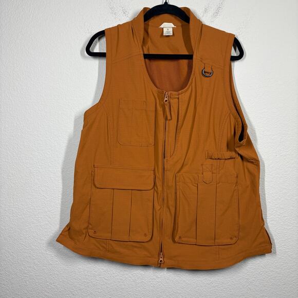 Duluth Trading Co Womens Size XL Vest Cargo Burnt Orange Fishing Pockets - Picture 3 of 10